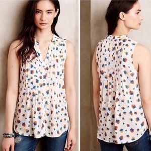 Anthropologie by Maeve strawberry blouse